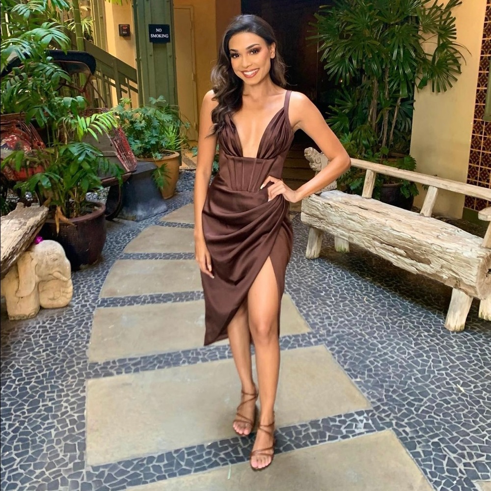 House of CB Brown Faye dress size Small